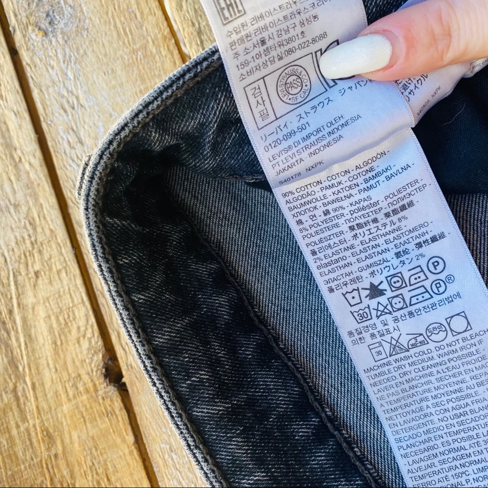 Levi’s Black 721 High Rise Skinny Jeans Raw Ankle - Picture 11 of 11